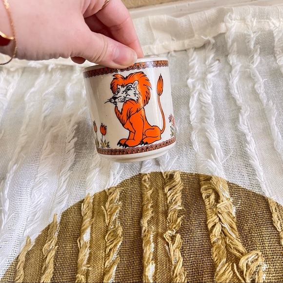 VTG 1960s Made In Japan Porcelain Pig Lion Duck Small Mug Cute - Picture 4 of 7